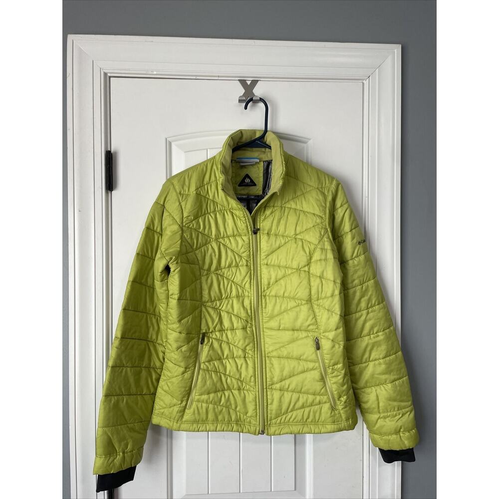 Columbia Sportswear Co Puffer Style Women‎ Neon Yellow Jacket Sz M